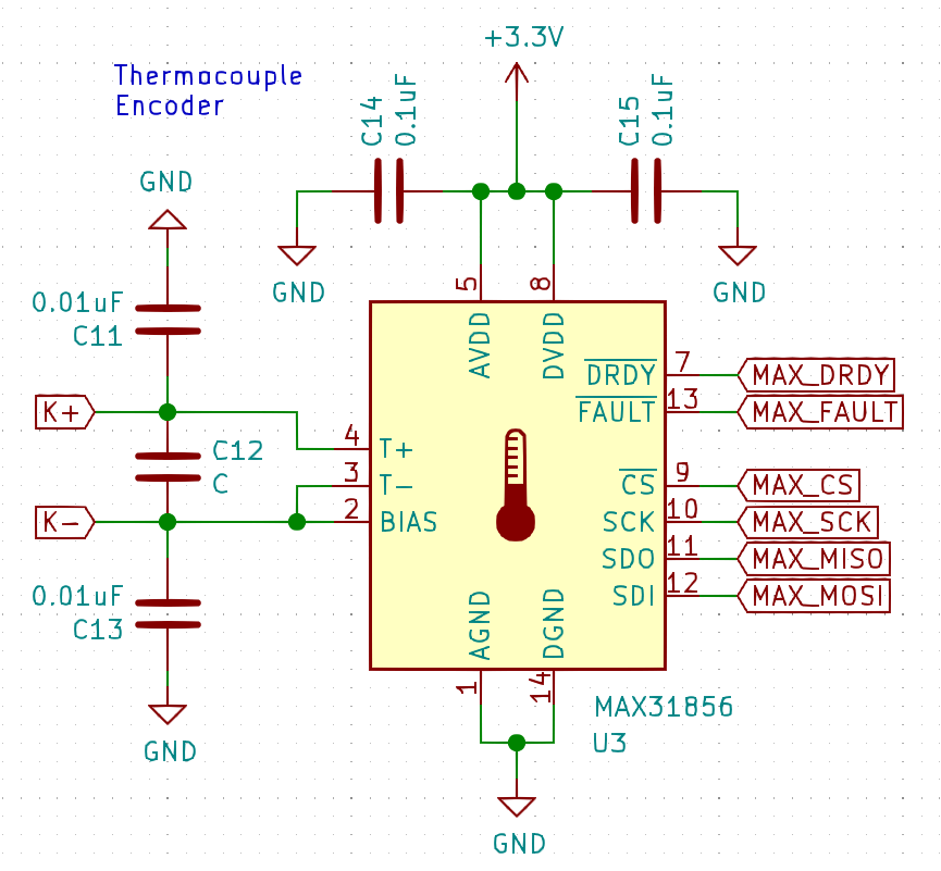 Thermocouple encoder circuit