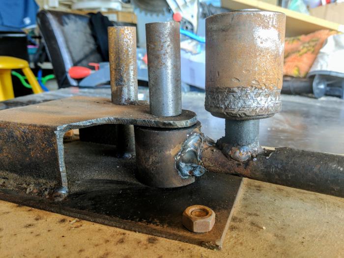 Repaired bender (roller re-welded)